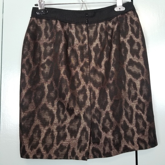 Ann Taylor lined leopard mini skirt size 0P  *C9 - Picture 2 of 4